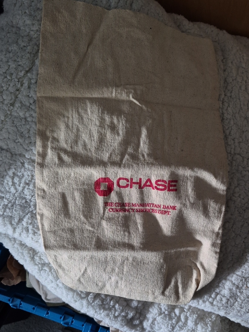 Chaser Natural Canvas Tote with Pink-Red Logo